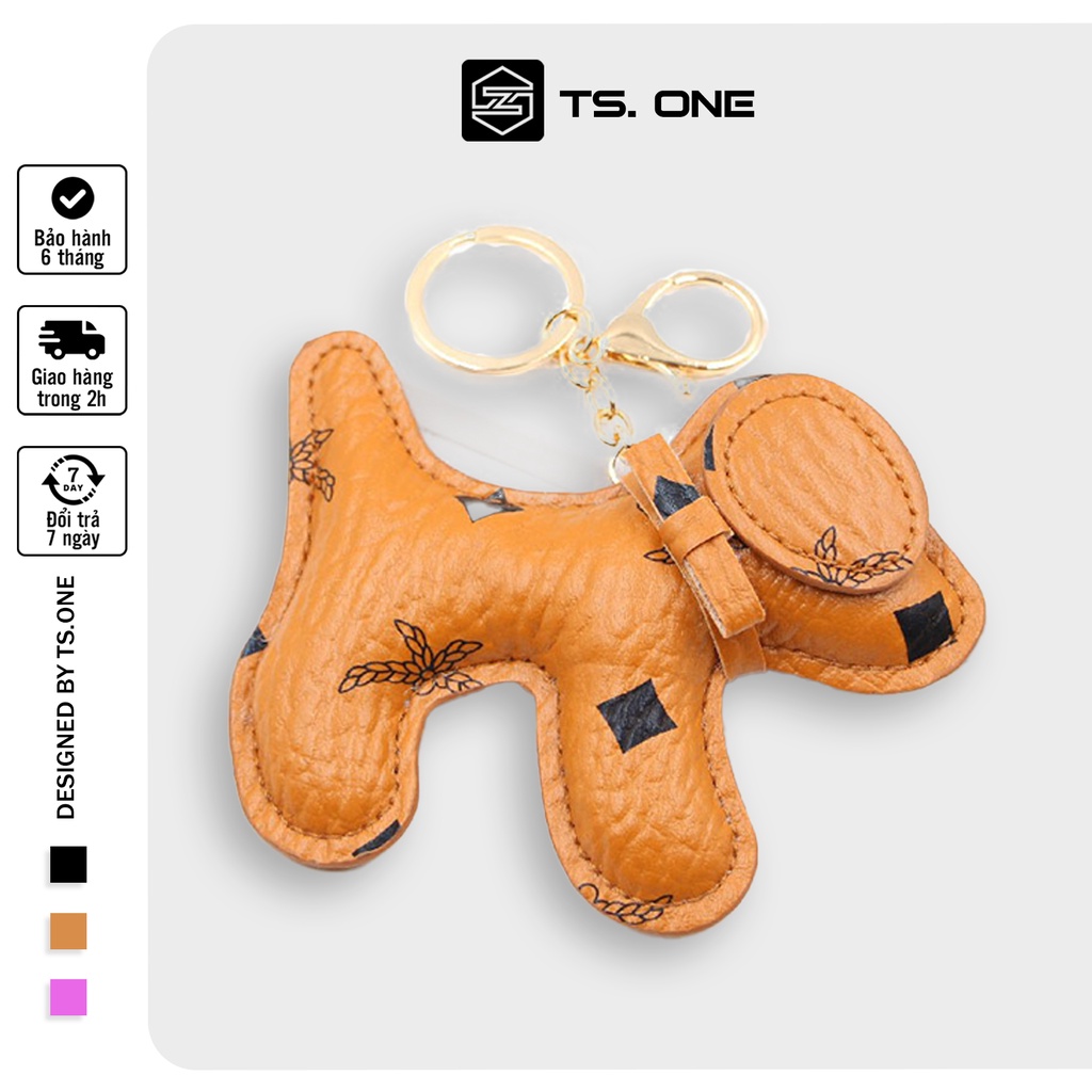 Móc khóa, móc khóa mcm dễ thương thiết thời trang unisex TS.ONE làm từ da cao cấp MK1