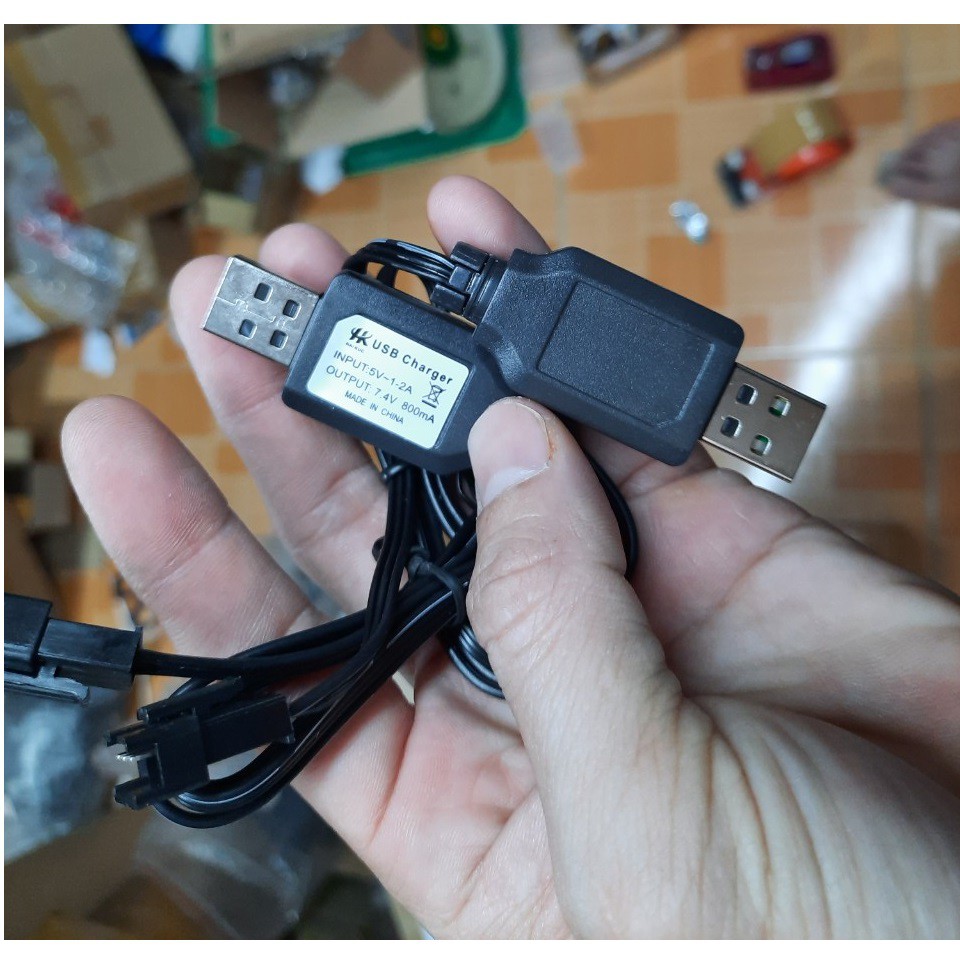 Cáp sạc 7.4V SM 3P dùng cho xe mô hình điều khiển đồ chơi trẻ em