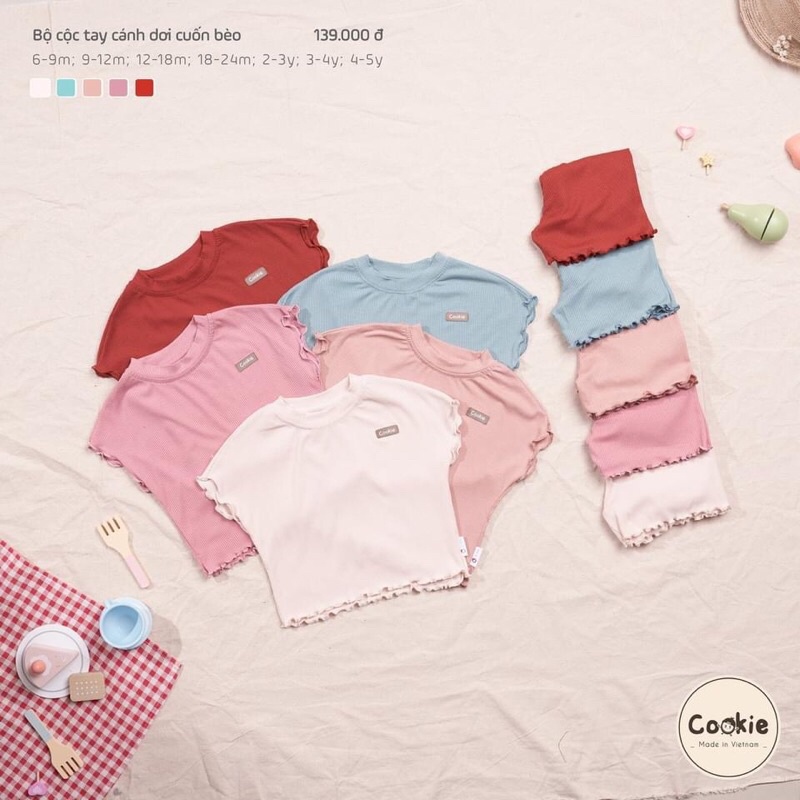 Cookie - Bộ cộc tay cánh dơi cuốn bèo chính hãng