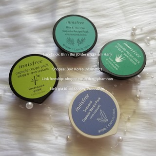 [AUTH ảnh thật MẪU MỚI DATE 2022 35K/HŨ] Mặt nạ Innisfree Capsule Recipe Pack 10ml