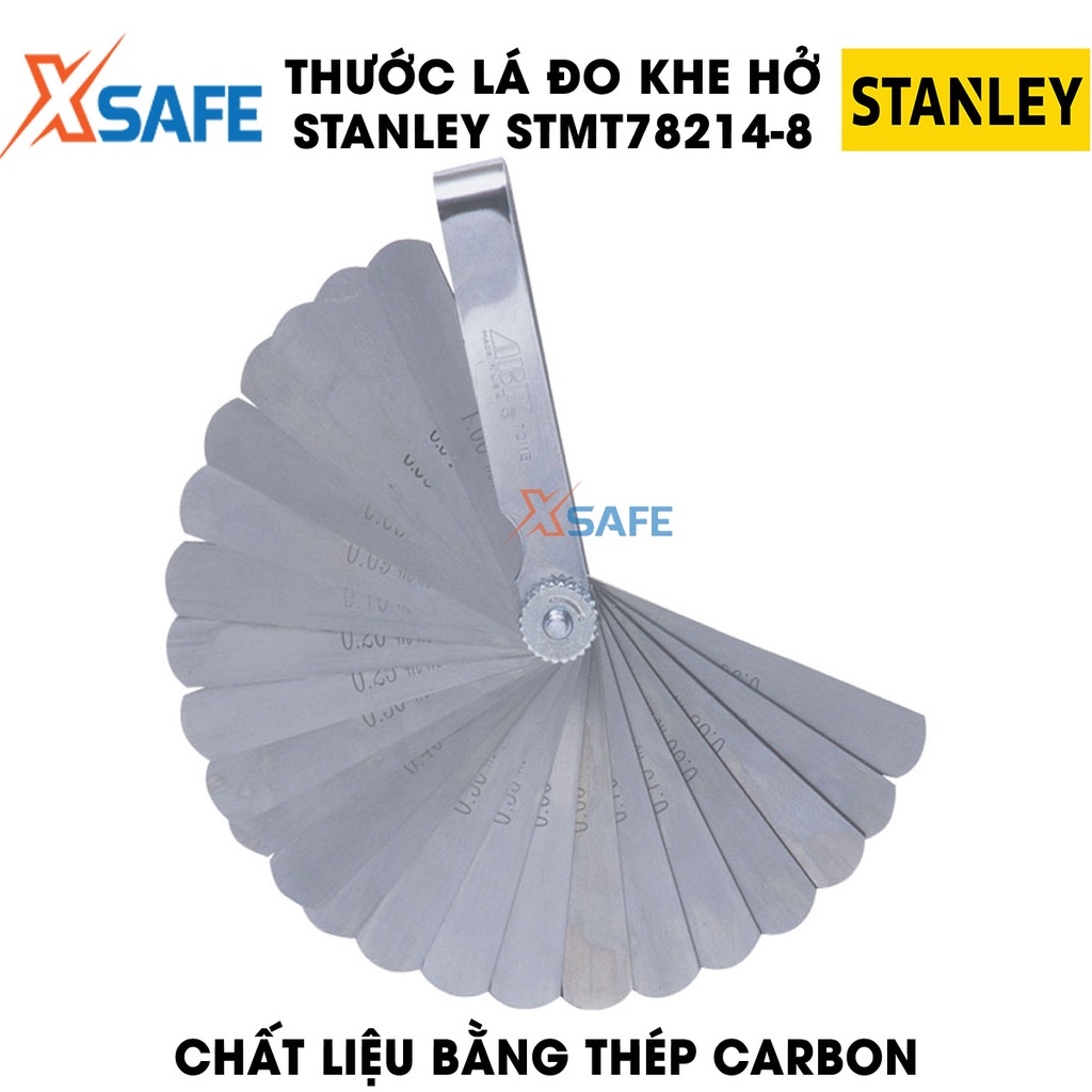 Thước lá đo khe hở STANLEY STMT78214-8 thép carbon Thước lá Stanley kiểu dáng gọn nhẹ, kết quả đo chính xác - Chính hãng