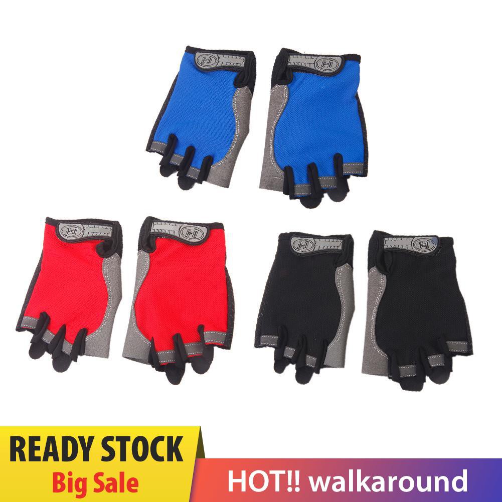 Walk Unisex Thin Breathable Outdoor Cycling Fitness Climbing Half Finger Gloves