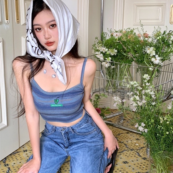 Áo hai dây ZHELIHANGFEI kẻ sọc gợi cảm cho nữ