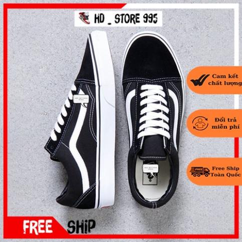 🔥🔥098SHOP🔥🔥 Giày Thể Thao Vans Đen Old,Giày Sneaker Van Lười Đen mới nhất  Full Bill + Full Box