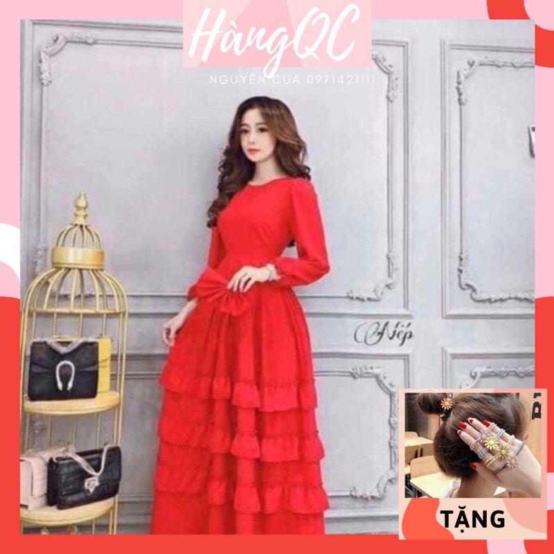 Váy Maxi Dài Kèm Nơ cực đẹp 💋 Ncstore 💋 ảnh thật clip
