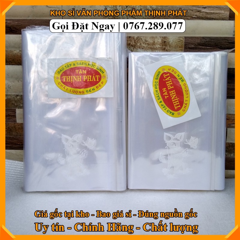 💥Kho sỉ vpp gi.á gốc,sẵn hàng 💥 Bao tập-sách - bìa kiếng hiệu con nai loại dày 10 cái(GIÁ TẠI KHO)