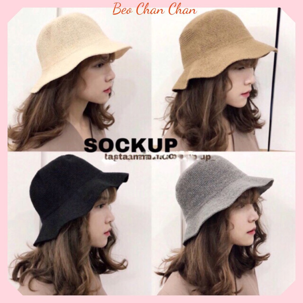 [ SẴN ]Mũ bucket ulzzang Heominhon vành lượn sóng nón bucket vành rộng hàn quốc
