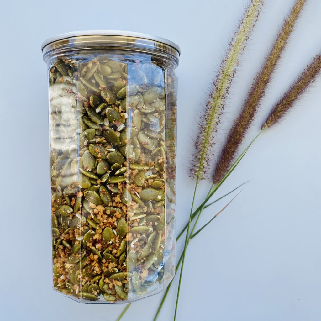 Hạt Bí Xanh Rang Tỏi Ớt HỦ 450 GRAM