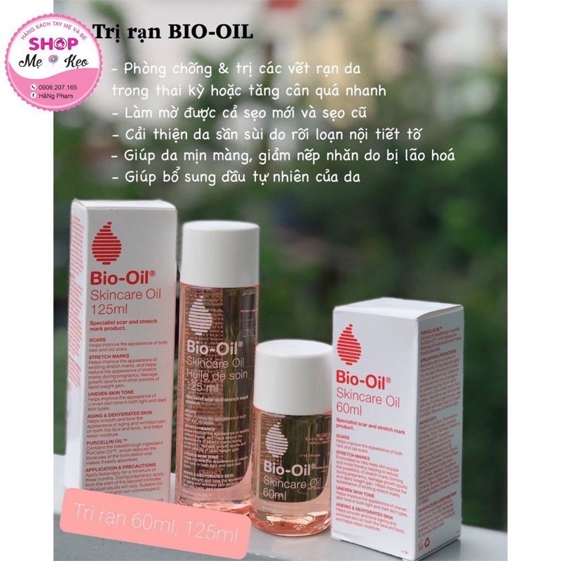 Tinh Dầu Bio-Oil Mờ Sẹo Và Giảm Rạn Da 60ml-125ml-200ml