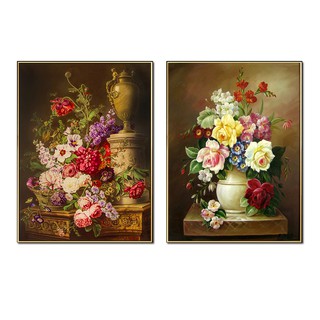 Bộ 2 bức tranh treo tường hd bình hoa đẹp cb2-30x40-ssy