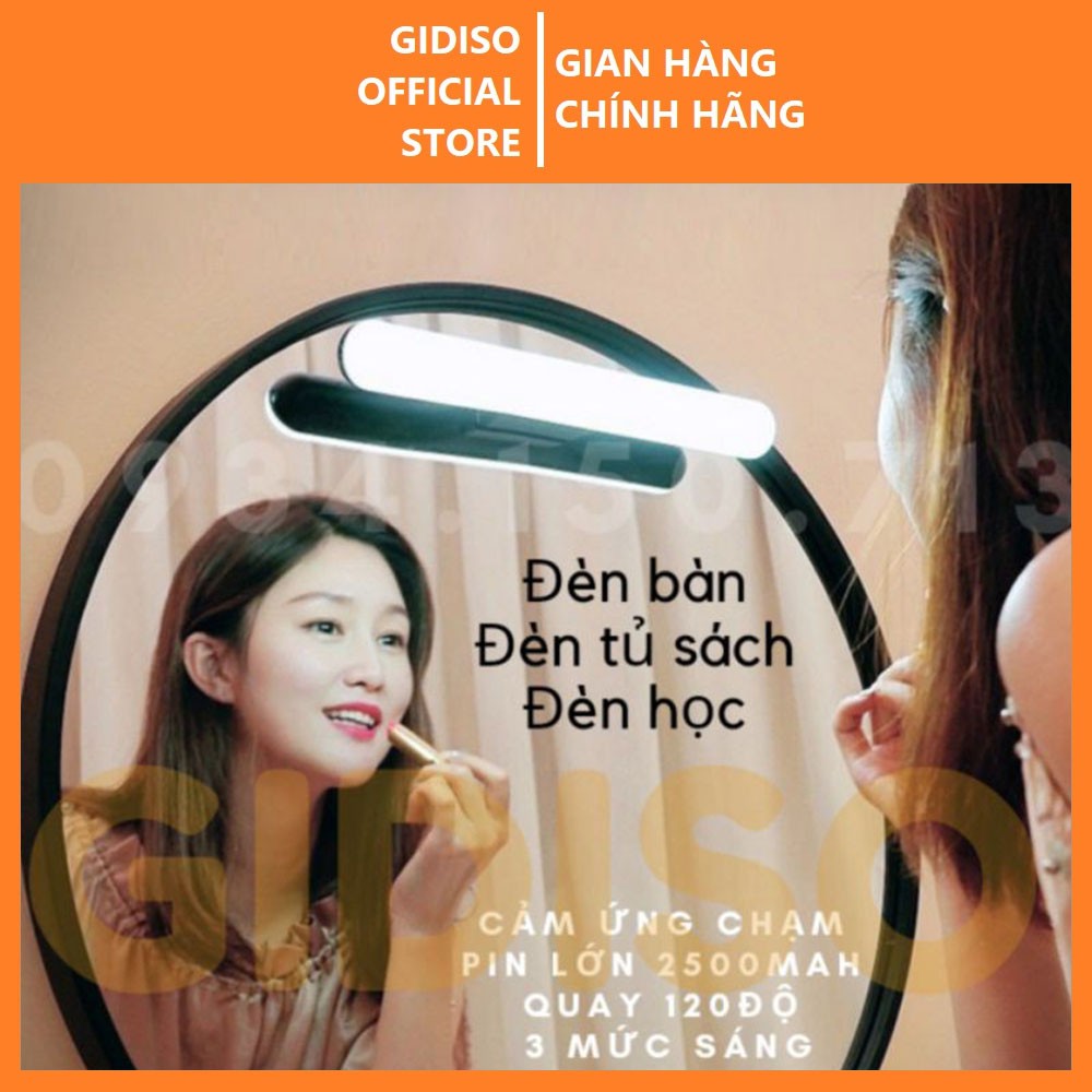 Đèn LED Trang Điểm Cảm Ứng CHẠM 3 chế độ GIDISO dùng cho bàn làm việc, bàn học, tủ sách, đèn ngủ, chống mỏi mắt | BigBuy360 - bigbuy360.vn