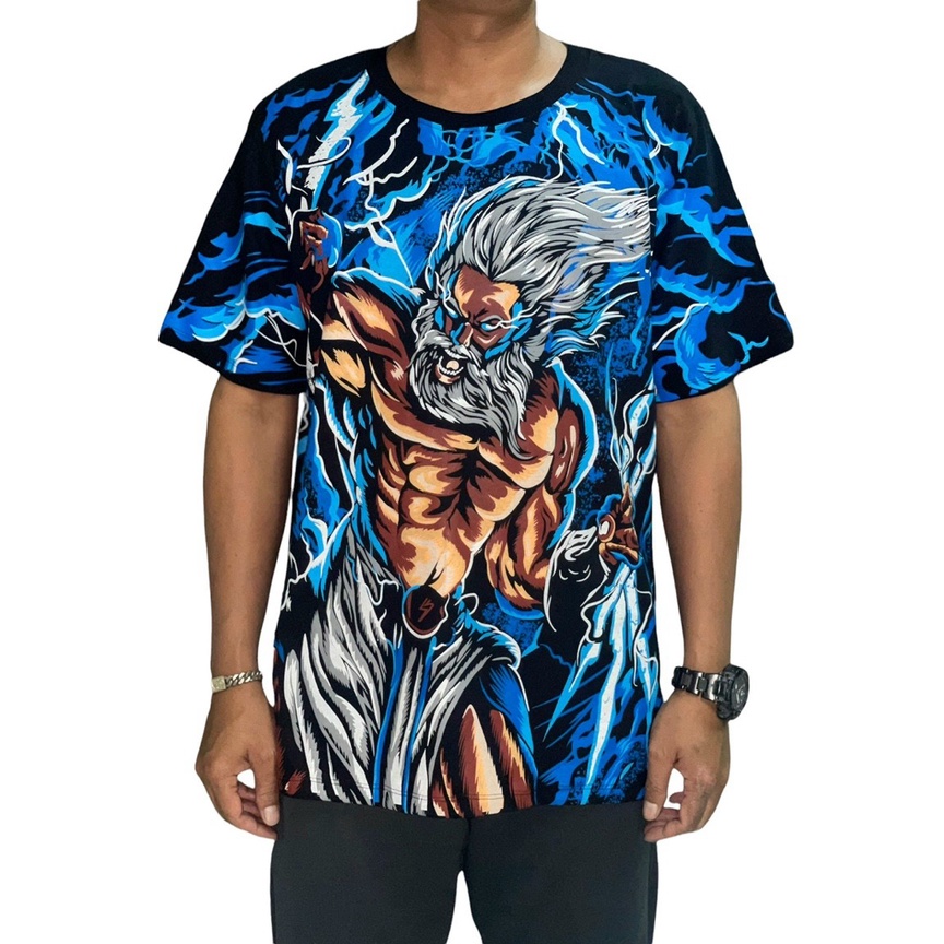 Áo Thun 3D Thái Lan vải cotton dệt ống hình in full cánh tay form unisex phù hợp cho nam và nữ