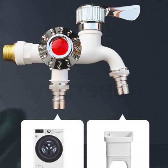 [HÀNG SẴN - GIÁ SỈ] Vòi Nước 2 Đầu Độc Lập, Đầu Chia Vòi Nước Thông Minh, Vòi Nước Đôi Độc Lập