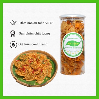 Cơm cháy lắc khô gà hộp 300gr sang trọng, hợp vệ sinh, đồ ăn vặt Golovinshop