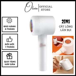 Máy cắt lông xù quần áo đa năng 2in1 OLIVIA có thể cắt xơ len vải và hút bụi, không dây