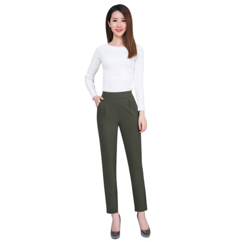 [Baywellfashion]Quần Harem nữ lưng cao màu trơn | BigBuy360 - bigbuy360.vn