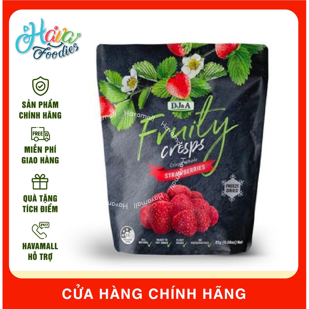 [DATE MỚI NHẤT] Dâu Tây Sấy DJ&A 25gr