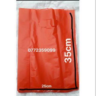Túi nilon hd mỏng dai đóng hàng ,đựng đồ( mầu đỏ) kích cỡ đáy 25cm×35cm