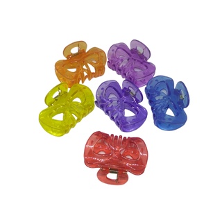 Kẹp tóc nơ-Kẹp tóc màu trong(5x3cm)