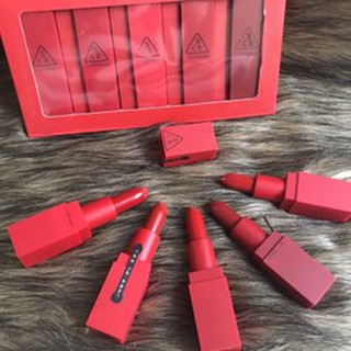 SET 5 SON 3CE RED hàn quốc cao cấp 02