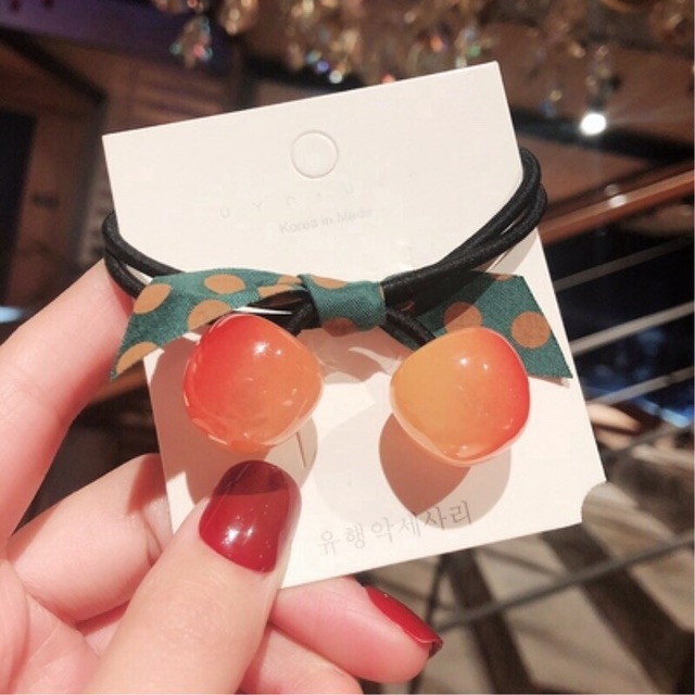 Dây cột tóc cherry cực xinh
