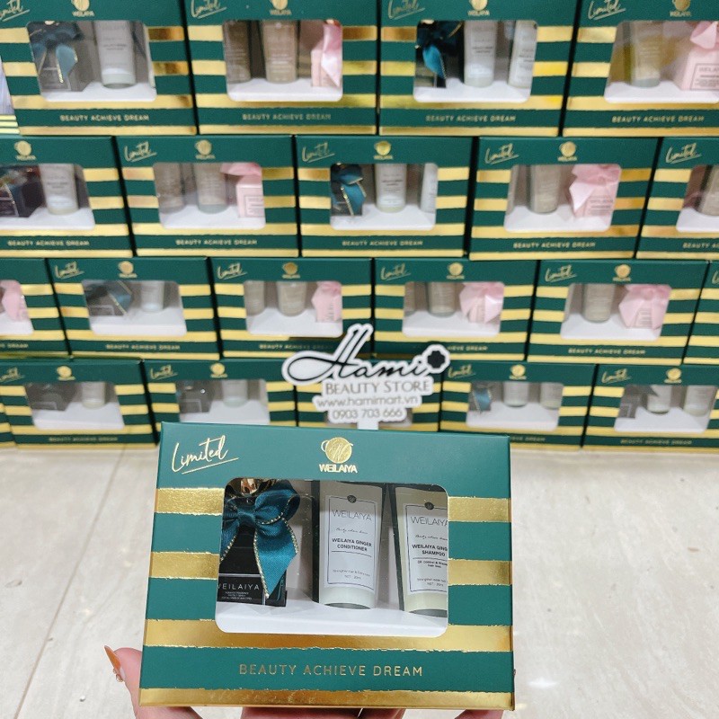 Bộ Mini Dầu Gội Xả Gừng 20ml*2 + Sữa Tắm Weilaiya 60ml | BigBuy360 - bigbuy360.vn