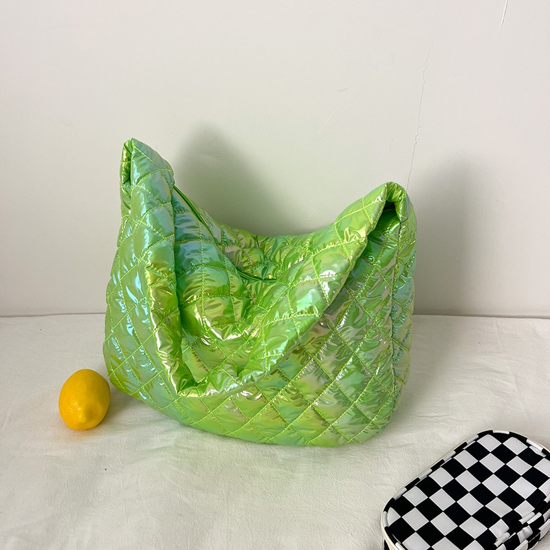 Túi Tote Đeo Chéo Sức Chứa Lớn Xếp Ly Đính Kim Cương Thời Trang Phong Cách Phương Tây