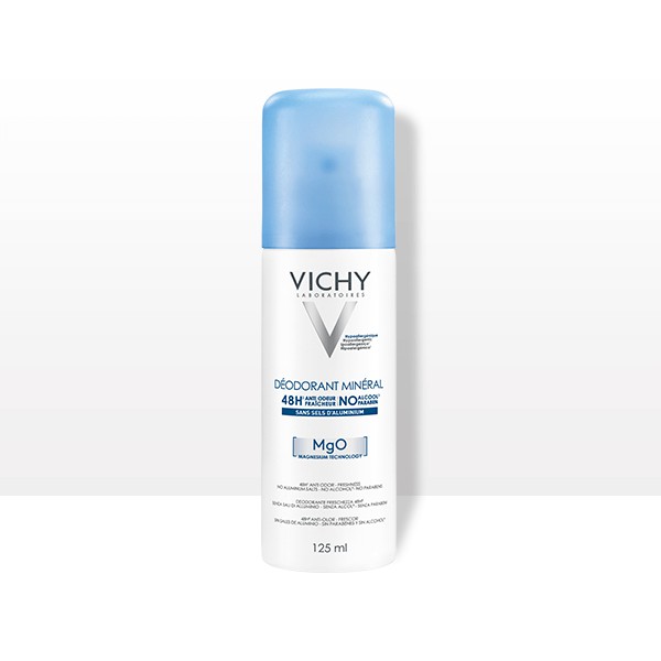 Xịt khử mùi &amp; khô thoáng vùng da dưới cánh tay giàu khoáng Vichy Deodorant Mineral 125ml