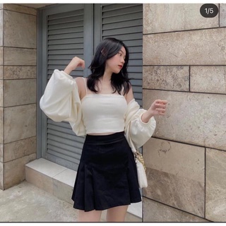 Set 3 món cardigan kèm chân váy xếp ly trẻ trung MITI