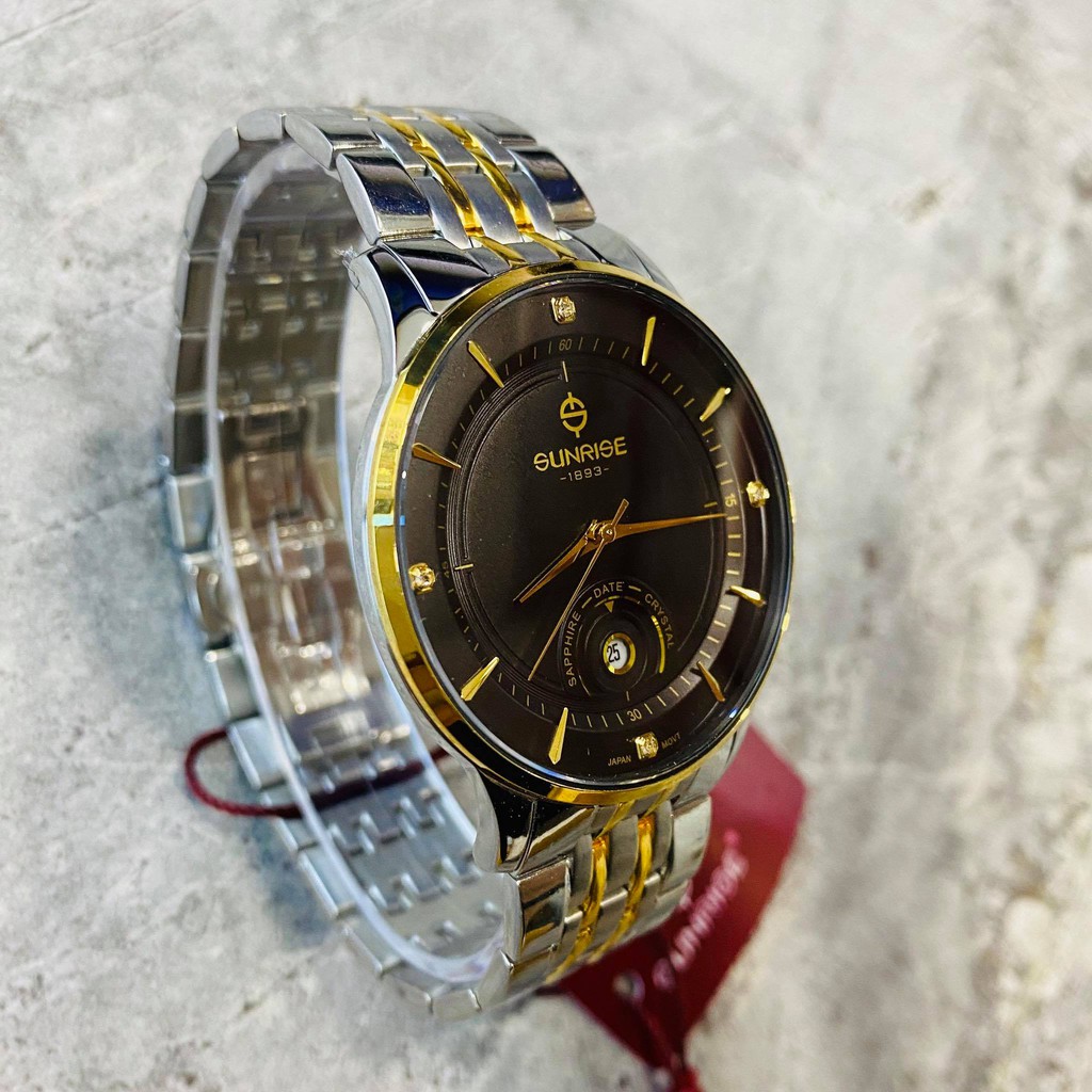 Đồng hồ Sunrise Nam chính hãng Nhật Bản M1223SA.SG.D kính saphire chống trầy - bảo h