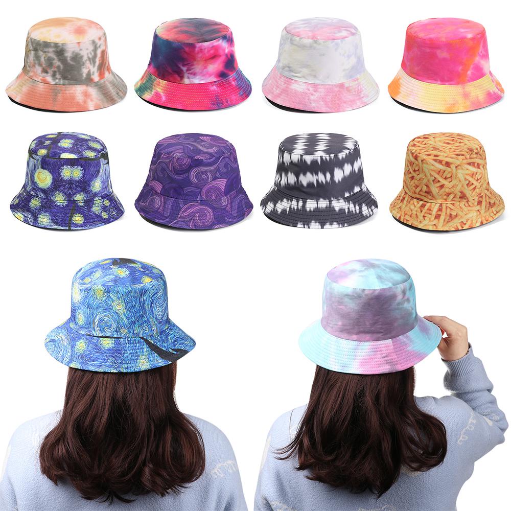 NEXTVN Nón Tai Bèo Cotton Hai Mặt Họa Tiết Bầu Trời Đầy Sao Màu Cầu Vồng Phong Cách Hip hop