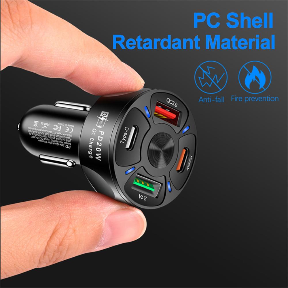 Cốc Sạc Nhanh QC3.0 USB + Type-C I7R1 Cho Xe Hơi