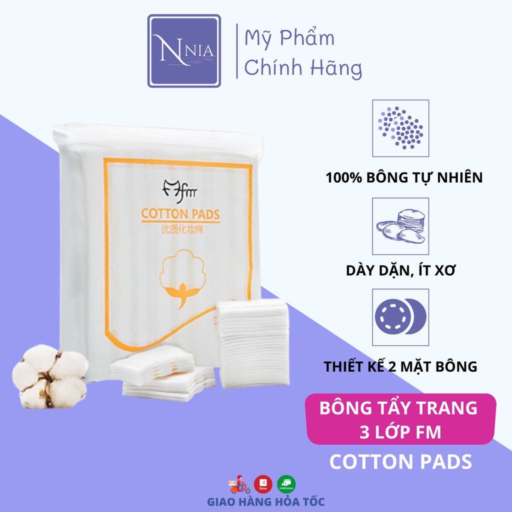 Bông tẩy trang 3 lớp FM Cotton Pads 222 miếng