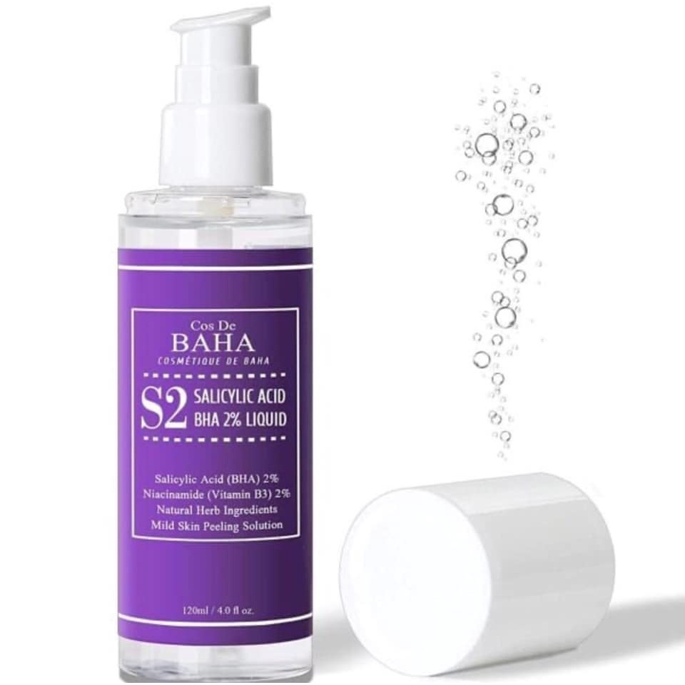 DUNG DỊCH BHA LÀM SẠCH LỖ CHÂN LÔNG VÀ KIỀM DẦU HIỆU QUẢ COS DE BAHA S2 SALICYLIC ACID BHA 2% LIQUID - 9669