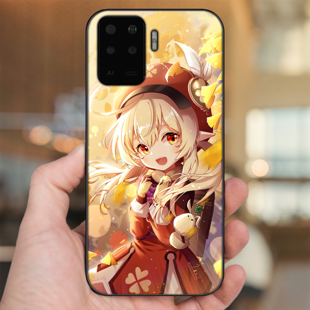 Ốp lưng Oppo A94 viền đen in hình Klee Genshin Impact