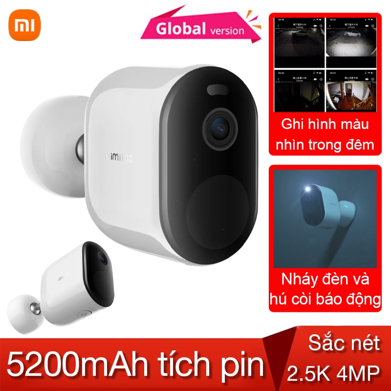 Camera ngoài trời Xiaomi Imilab EC4 2.5k nhìn màu ban đêm quốc tế - Camera outdoor IMILAB EC4 2.5k, tích pin