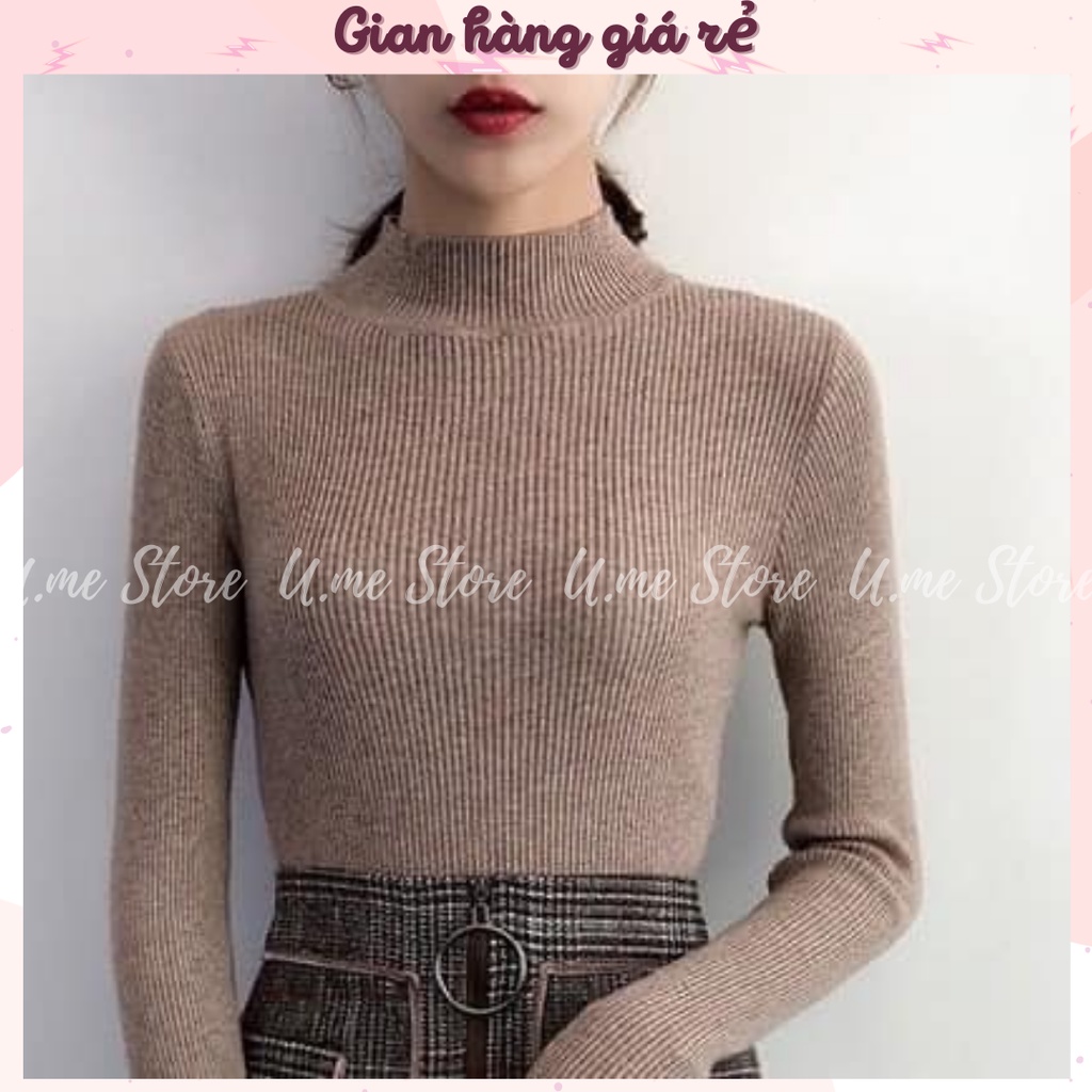 Áo len tăm body cao cổ 3cm dày dặn giữ nhiệt Áo len cổ cao nhiều màu cao cấp cho nữ | BigBuy360 - bigbuy360.vn
