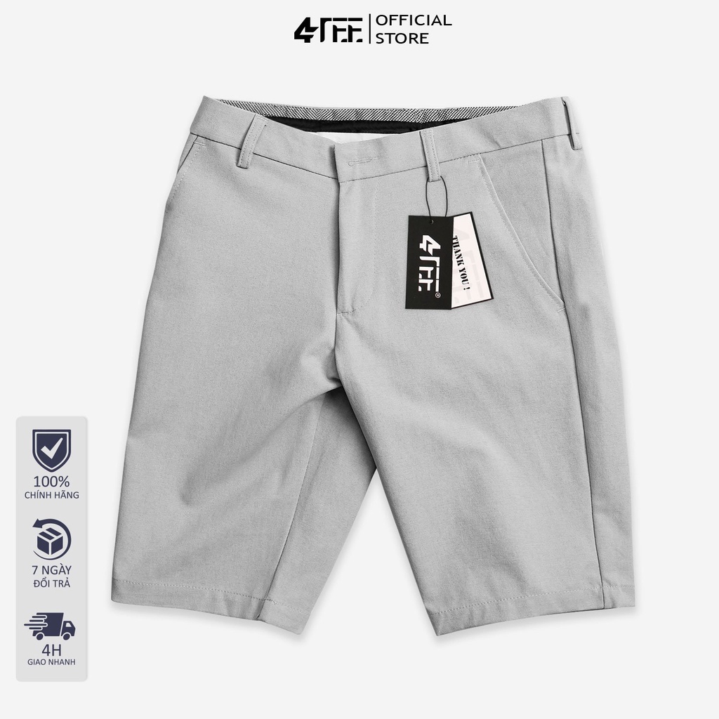 Quần short - Quần Short GHI SÁNG Kaki Âu nam cao cấp - Chất liệu mềm mịn, co giãn, kiểu dáng trẻ trung đẹp