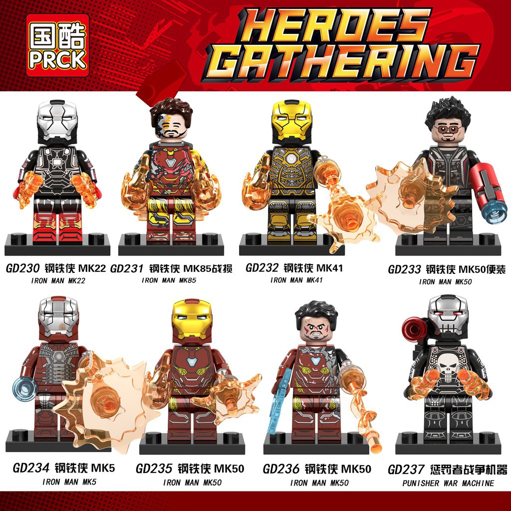 MARVEL Mô Hình Lắp Ráp Lego Nhân Vật Iron Man Mark 50 Trong Avengers