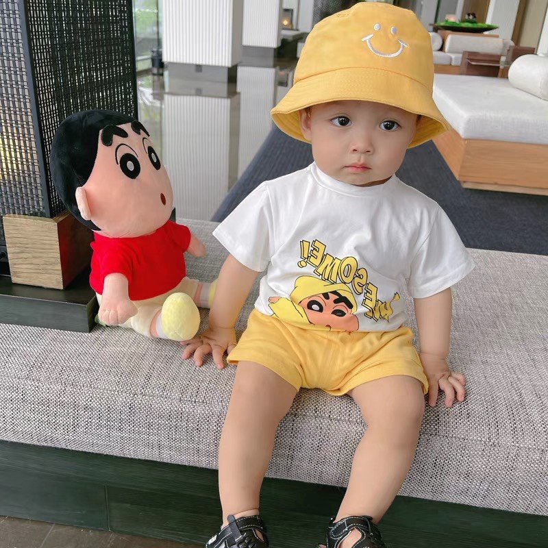 Đồ bộ bé trai và đồ bộ bé gái AM948 TTR209 - bộ quần áo trẻ em ba lỗ hình shin TTR74