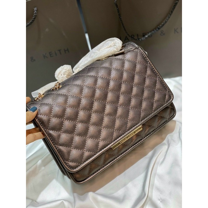 Túi ô trám gập khoá ngang size 27cm