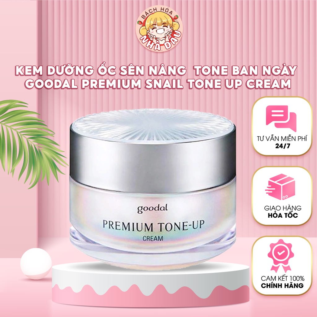 Kem ốc sên dưỡng trắng da và nâng tone da Goodal Premium Snail Tone-Up Cream _ Goodal Chính Hãng - B