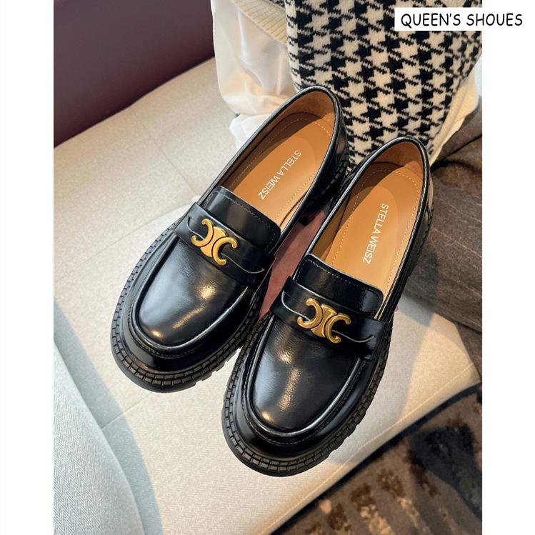 Giày Lười Da Đế Dày Thời Trang Nữ Tính