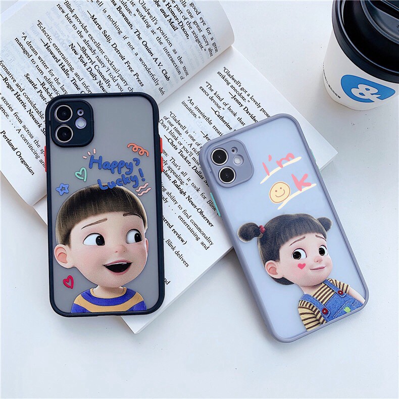 Ôp Lưng iphone -Op lưng viền Nhám hoạt hình đáng yêu 6/6s/6p/6splus/7/8/7plus/8plus. PhoneCase