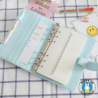 [MÃ MIFFPLAN1 giảm 10%] Sổ Còng/Sổ Planner/Sổ Ghi Chép 80 Trang Màu Xanh Macaron A5/A6 Bìa PU [Kèm Giấy Màu + Quà Tặng]