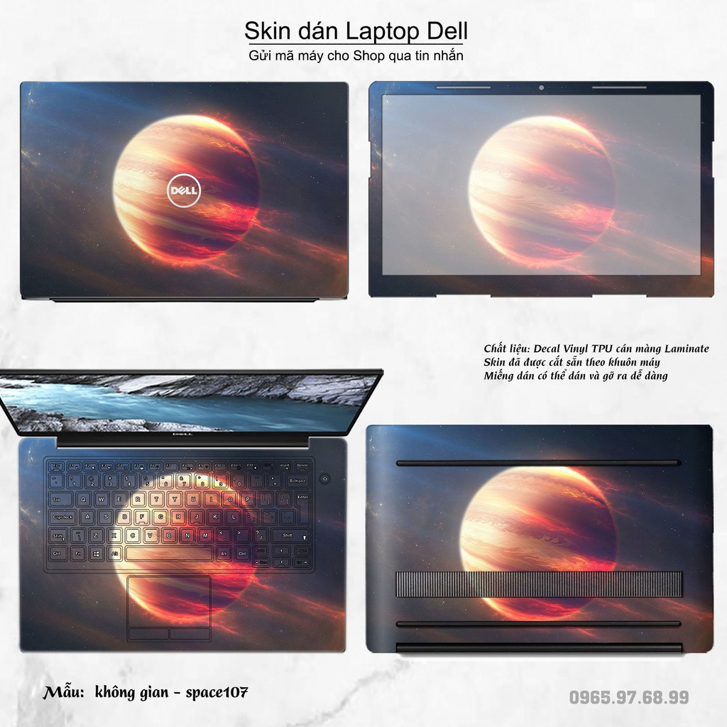 Skin dán Laptop Dell in hình không gian nhiều mẫu 18 (inbox mã máy cho Shop)