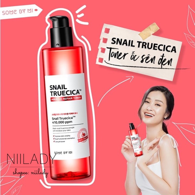 Nước cân bằng Some By Mi Snail Truecica Miracle Repair Toner