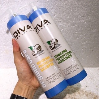 Cặp dầu gội xả phục hồi giữ màu diva - phục hồi tóc hư tổn