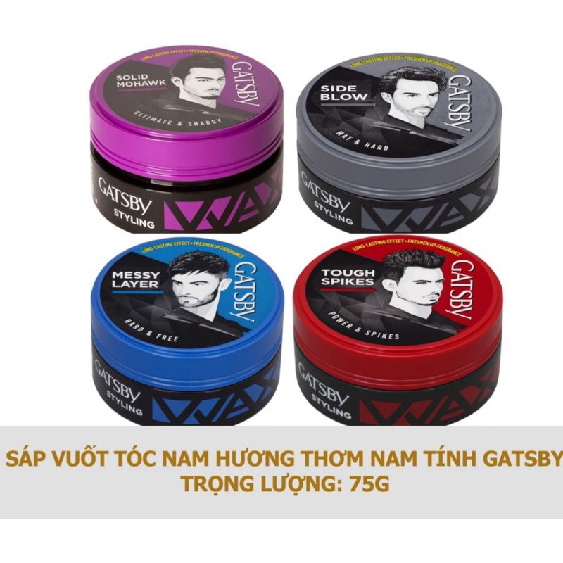 Sáp vuốt tócNam tạo kiểu tóc Gatsby cứng chính hãng  Styling Was Power Spikes 75g