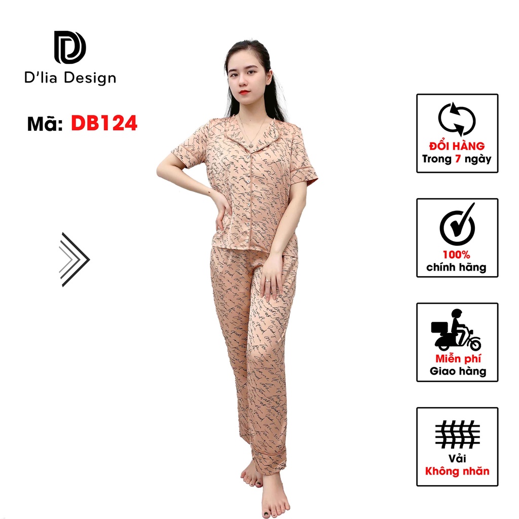 Bộ lụa Pháp quần dài mặc nhà mềm mịn mát mẻ mặc đi chơi và ở nhà đều được